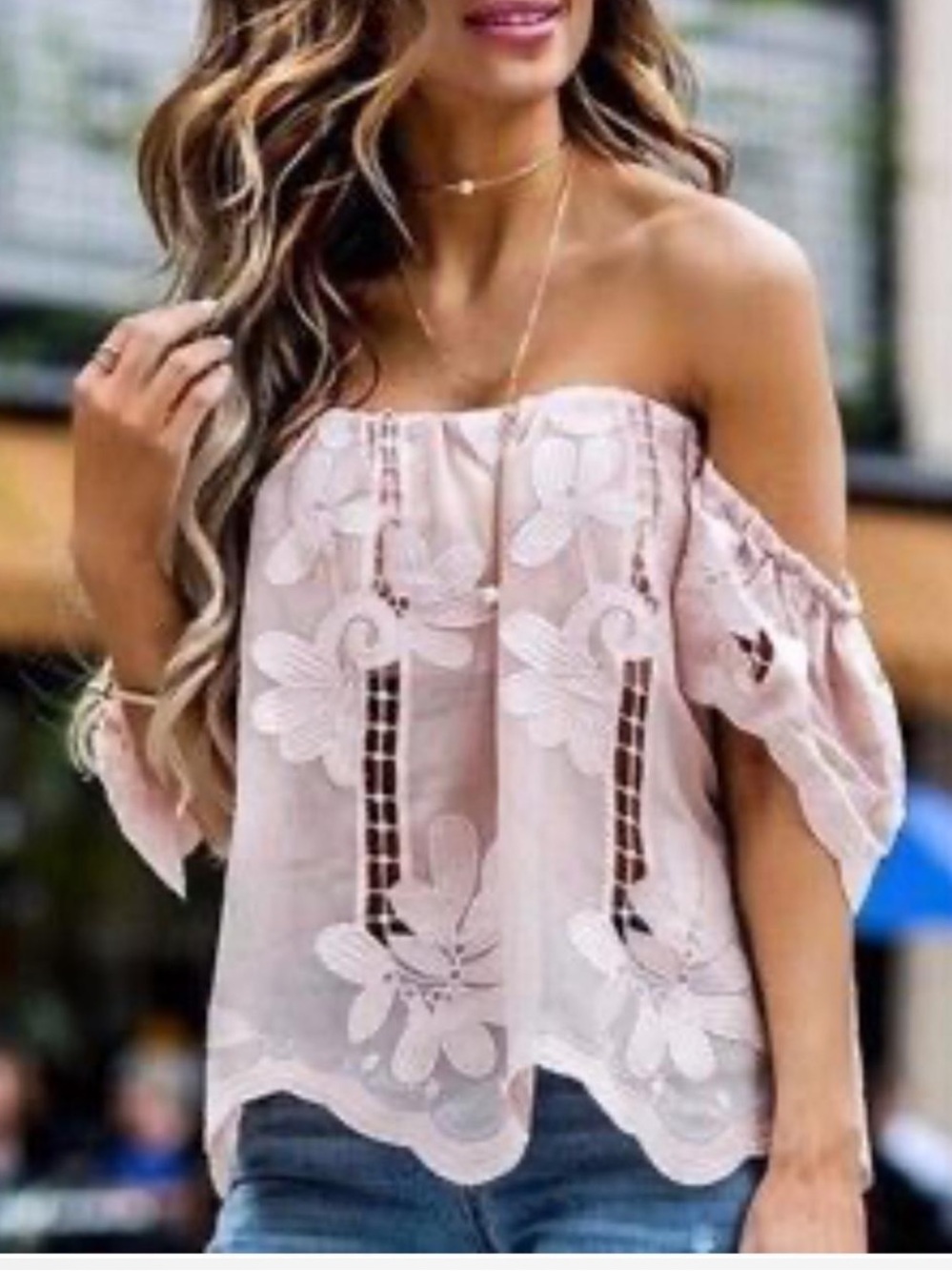Lovers + Friends Pink Off the Shoulder Blouse